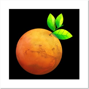 Orange Mars Funny Space Gift T shirt Posters and Art